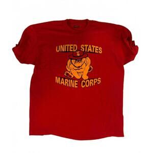 United States Marine Corps Red 3D Puff Graphic T-Shirt Size Large